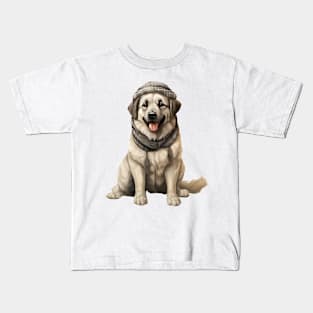 Winter Anatolian Shepherd Dog Kids T-Shirt